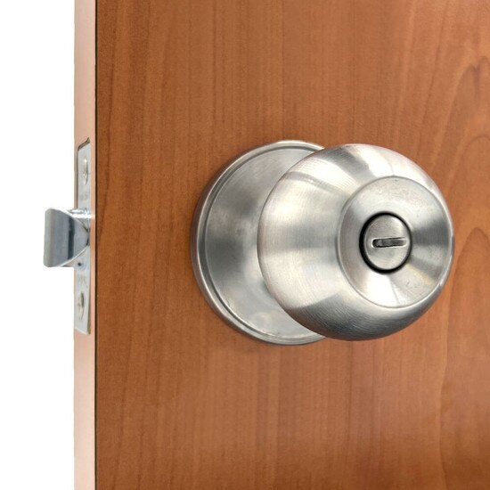 onestock® Ball Lockset | MFS Supply - Privacy 3/4 View on Door